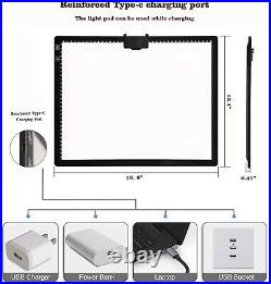 Rechargeable LED Light Pad with Carry Bag, Adjustable Brightness Light Box wi