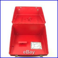 Red HARD SHELL Carrying CASE for BERNINA Minimatic 807 SEWING MACHINE 7. A3