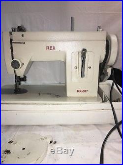 Rex RX-607 Portable Upholstery Walking Foot Sewing Machine With Carry Case