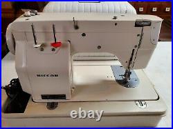 Riccar Super Stretch Sewing Machine Model 555SU with Case & Foot Pedal