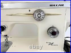 Riccar Super Stretch Sewing Machine Model 555SU with Storage/Carry Case WORKS