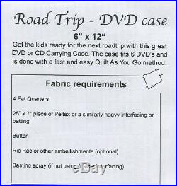 Road Trip Craft Quilting Pattern DVD/CD Carrying Case GE Designs 151
