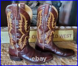 Rod Patrick Hand Crafted Western Cowboy Boots Men's 13.5A With Carrying Case