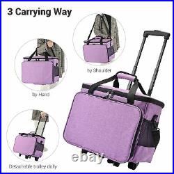 Rolling Sewing Machine Carrying Case with Electric Desktop Household Travel