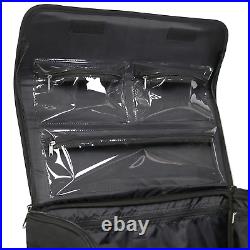 Rolling Sewing Machine Tote Case 21 Storage Spaces Portable Bag Carry Handle