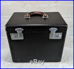 SINGER 221 FEATHERWEIGHT Sewing Machine Black Carry Case w Lift Out Tray Vtg 40s