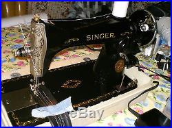 Singer Model 15-91 Serial -ae732636 With Carrying Case In Very Good Condition