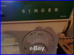 SINGER Sewing Machine FASHION MATE 248 with Carry Case MANUAL Tested and Works