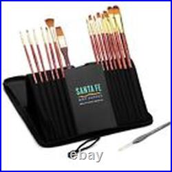 Santa Fe Art Supply Paint Brush Set WithCarrying Case-Organizer 15+1