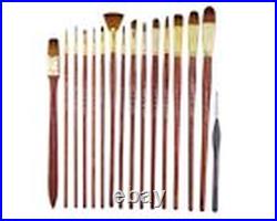 Santa Fe Art Supply Paint Brush Set WithCarrying Case-Organizer 15+1