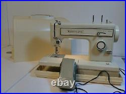Sears Kenmore Portable Sewing Machine With Pedal & Carrying Case Model 158 -12110