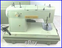 Sears Kenmore Sewing Machine Retro Green Vintage Seamstress Tool Crafts Works