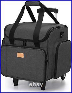 Serger Case with Detachable Dolly, Serger Bag with Removable Padding Pad