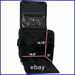 Serger Machine Rolling Storage Case Black Carrying Bag For Overlock Machines
