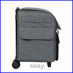 Serger Machine Rolling Storage Case Heather Carrying Bag For Overlock Machines