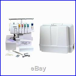 Serger Sewing Machine Set 2-Pc Brother 1034D & Case 3/4 Thread Differential Feed