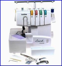 Serger Sewing Machine Set 2-Pc Brother 1034D & Case 3/4 Thread Differential Feed