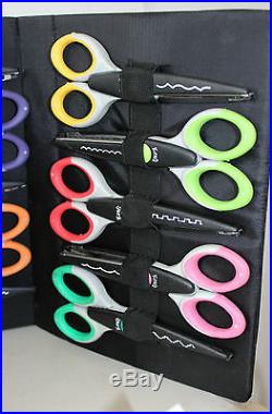 Set of 20 Ultra Grip KRAFT Edgers Craft Scissors withStand & Carrying Case L#196