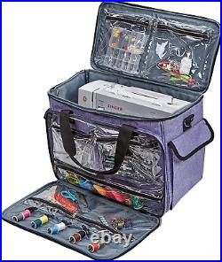 Sewing Machine Carrying Case with Multiple Storage Pockets, Universal Tote Bag w
