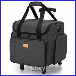 Sewing Machine Case with Detachable Dolly, Sewing Machine Tote with Black