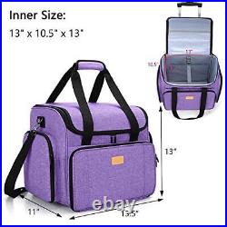 Sewing Machine Case with Detachable Dolly, Sewing Machine Tote with Purple