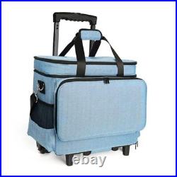 Sewing Machine Case with Wheels, Rolling Sewing L 15.74 x 7.87 x 11.81