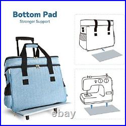 Sewing Machine Case with Wheels Rolling Sewing Machine Tote for Carrying