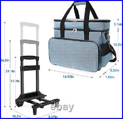 Sewing Machine Case with Wheels Rolling Sewing Machine Tote for Carrying