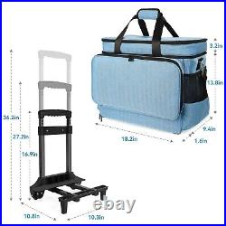 Sewing Machine Case with Wheels, Rolling Sewing Machine Tote for Carrying, Fi