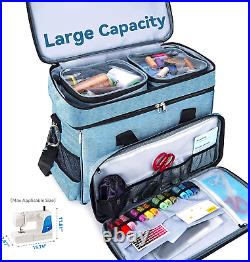 Sewing Machine Case with Wheels, Rolling Sewing Machine Tote for Carrying, Fits