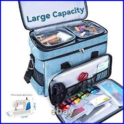 Sewing Machine Case with Wheels, Rolling Sewing Machine Tote for Carrying, L