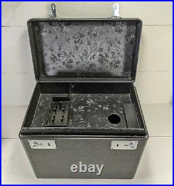Singer 221 Featherweight Sewing Machine Carry Case w Tray Vtg Original Clean 2