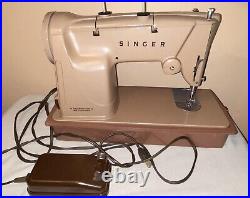 Singer 328K Style-O-Matic, ZZ Sewing Machine With Singer Case, Foot Pedal & Cord