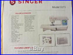 Singer 9970 Computerized Professional Sewing Machine cabinet carry case included