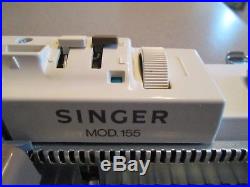 Singer Knitting Machine Knitter Mod. 155 In Original Metal Carry Case