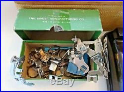 Singer Sewing Machine 185K Electric Tested Working with Carry Case & Key