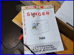 Singer Touch & Sew 7466 Sewing Machine 120 Stitch with Case, Pedal & Manual