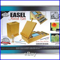 Sketch Drawing Kit Painting Watercolor Pencil Carry Case Easel Artist Gift Set
