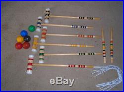 Sport Craft 6 Player Wooden Croquet Set & Carrying Case complete