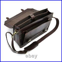 Style n Craft 392007 Briefcase Laptop Bag in Full Grain Dark Brown Leather
