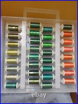 Sulky embroidery thread With Carry Case 64 Spools Some Used