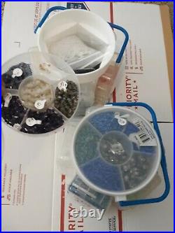 Swarovski Crystal / Jewelry Making Kit mix @ ¼ The Cost! 2 carry kits w cases