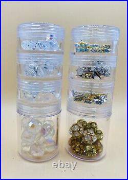 Swarovski crystal bead lot with carry case