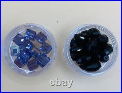 Swarovski crystal bead lot with carry case