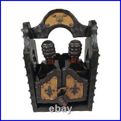 Tantalus Liquor Decanter Set Hand Crafted From Spanish Wood Mountain Artisan MCM