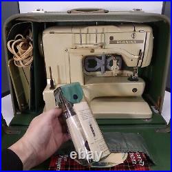 Tested Vintage Sewing Machine BERNINA RECORD 730 w Original Carrying Case + More