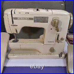 Tested Vintage Sewing Machine BERNINA RECORD 730 w Original Carrying Case + More