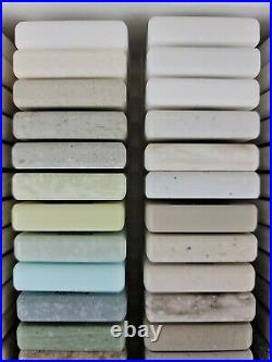 The Colors of Dupont Corian Salesman Sample Box of 117 Pieces in Carry Case