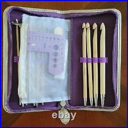 Tulip Carry T Interchangeable Bamboo Tunisian Hook Set With Gold Case TP1196