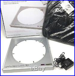 UNUSED OPEN Artograph LightPad Revolution 80 LED 8.75 Light Box w Carrying Case
